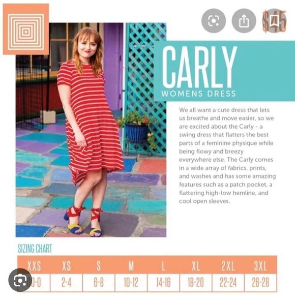 LuLaRoe Black and White Aztec Print Carly Dress Size XS - Picture 5 of 6